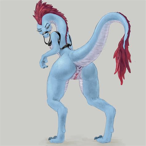 Rule 34 Alien Anus Ass August Artist Female Nude Pussy Scalie Simple Background Smile Solo