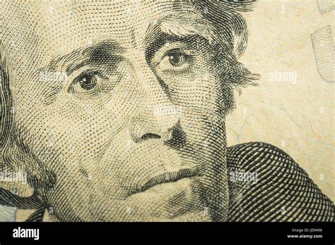Andrew Jackson Detail On United States Twenty Dollar Bill Stock Photo