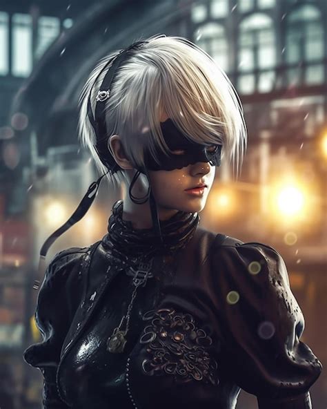 Premium Ai Image Automata Cosplay Yorha Sexy One Piece Gaming Outfit