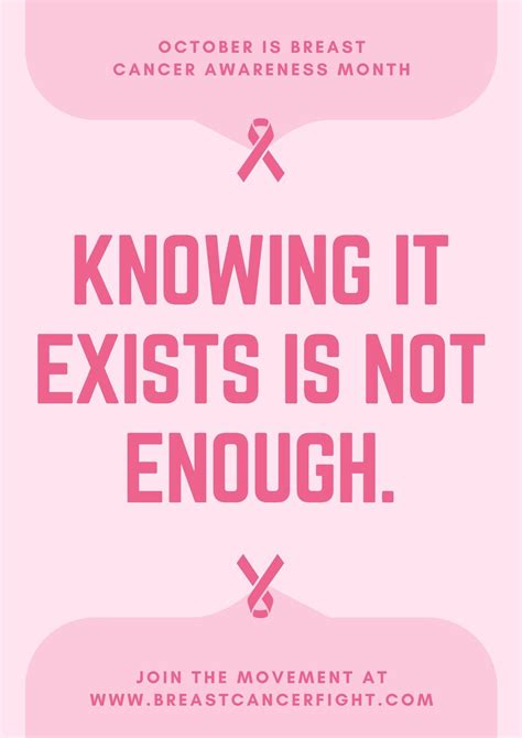 Free Printable Breast Cancer Awareness Poster Templates Canva
