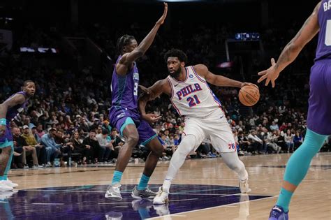 Nba News Embiids 33 Points Lead 76ers To Win Over Hornets