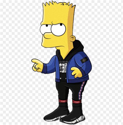 Free Download Hd Png Bart Simpson Simpsons Yeezy Hoodie Kicks Balenciaga Bart Simpson