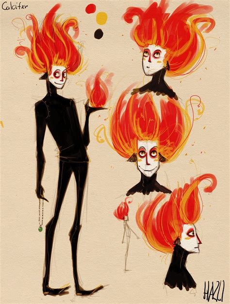 Calcifer Sketches By Hazumonster On Deviantart Howls Moving Castle