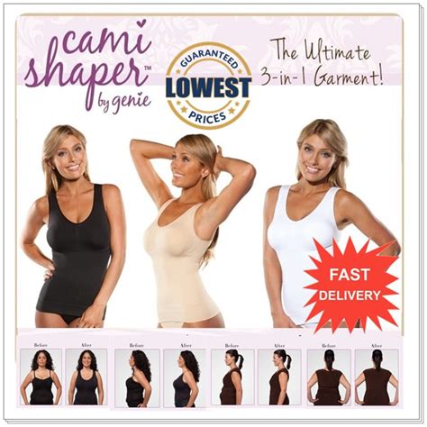 Cami Shaper By Genie Bra Instant Slim Seamless Slimming Camisole Women Body Shaper Singlet