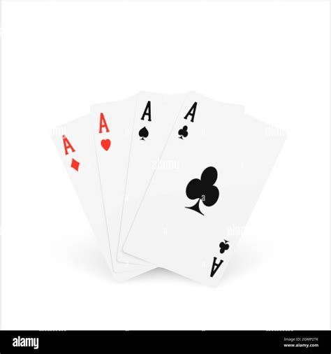 Playing Card Four Of A Kind Or Quads Ace Design Cazino Game Element