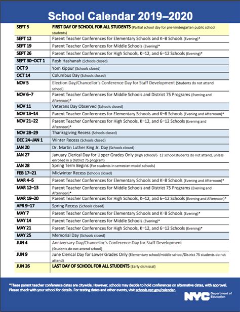 Nyc Doe 2019 To 2020 Calendar → Waltery Learning Solution For Student