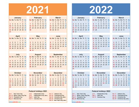 Calendar 2022 Printable