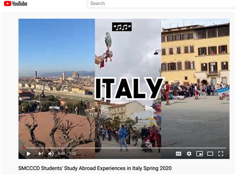 Study Abroad Program Shares Video On Students Experiences In Italy