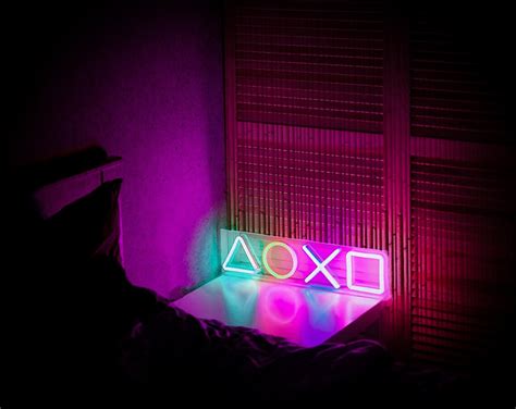 Ps Game Controller Neon Sign Home Decoration Cute Xbox Led Etsy