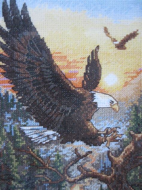 Giving an eagle cross stitch as an ornament is a different way to give this gift. Dimension Gold Collection Petites Bald EAGLES Cross Stitch ...