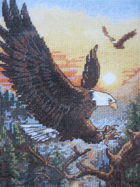 4,636,228 patterns created to date! Dimension Gold Collection Petites Bald EAGLES Cross Stitch ...