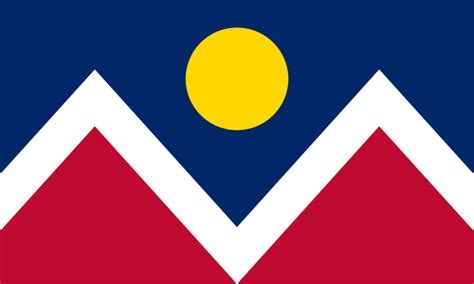 Colorado silverthorne american flag flying against mountain backdrop. File:Flag of Denver, Colorado.svg - Wikipedia