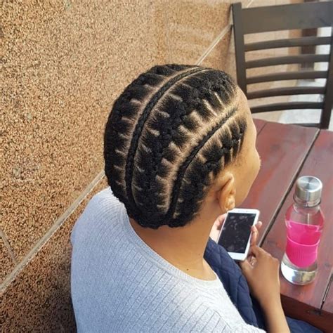 Braids adjoined close to the head allow creating any patterns on it. Indalo Nubian Naturals on Instagram: "Fresh breeze 💦 #FroFriday" | Natural afro hairstyles ...