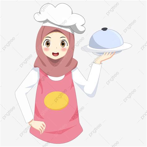 Vector Chef For Muslimah Women Hijab Vector Chef Chef Hijab Png