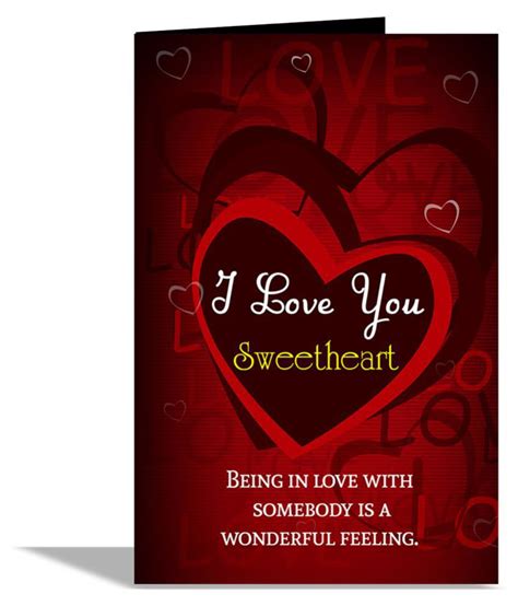 I Love You Sweetheart Greeting Card Buy Online At Best Price In India
