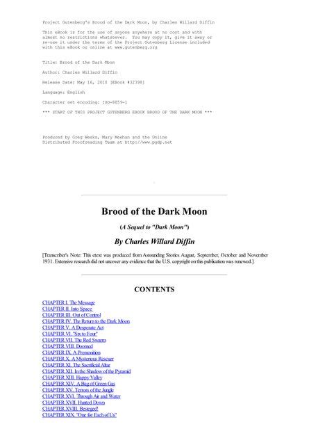 Brood Of The Dark Moon By Charles Willard Diffin Pdf