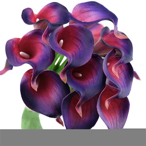 Fiveseasonstuff Stems Real Touch Nebula Purple Calla Etsy