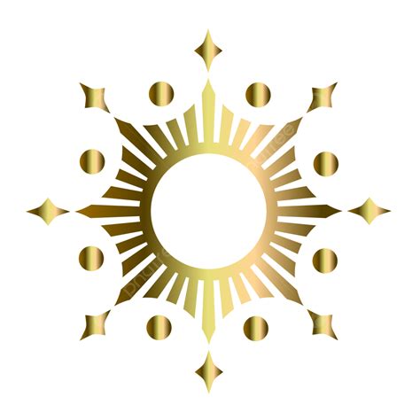 Sun Clipart Design Vector Image In Golden Color Sun Clipart Gold Png