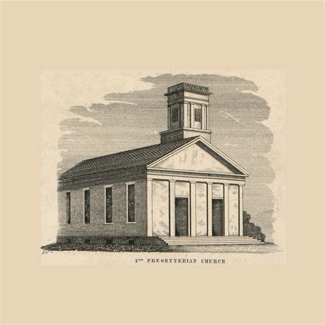 Second Presbyterian Church New Jersey 1853 Old Town Map Custom