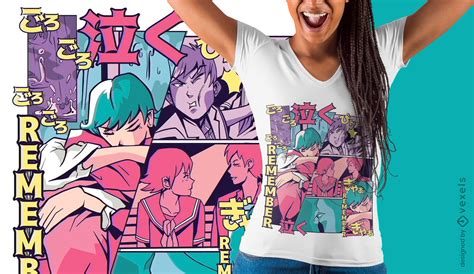 Remember Vaporwave Anime T Shirt Design Vector Download