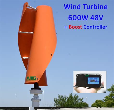 400w500w600w 48v Vawt Vertical Axis Residential Home Use Wind Turbine