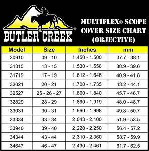 Butler Creek Flip Up Scope Cover Size Chart Chart Walls