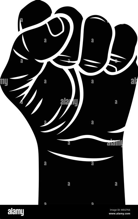 Male Fist Vector Illustration Fist Held In Protest Revolt Symbol Stock Vector Image And Art Alamy