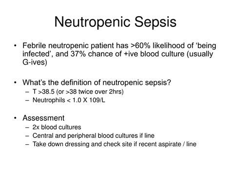 Neutropenic Sepsis
