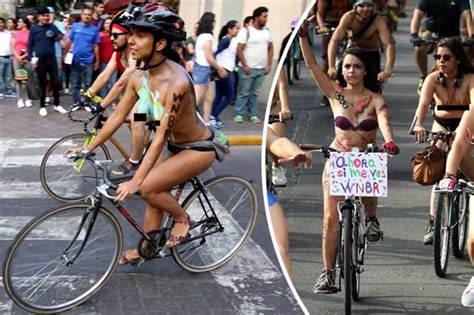 Naked Protest Mexicans Strip Off For Nude Cycling Against My Xxx Hot Girl
