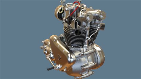 Model Of The Week Fully Animated Triumph 2 Cylinder 4 Stroke Engine
