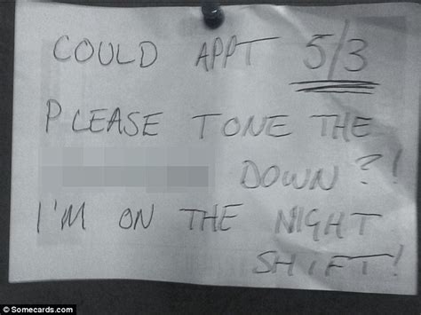 Hilarious Notes Pleading With Neighbours To Keep It Down During Sex