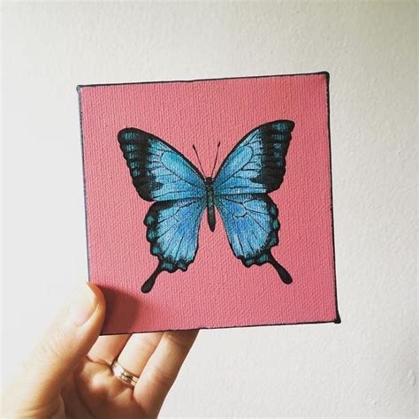 Canvas Aesthetic Painting Ideas Butterfly