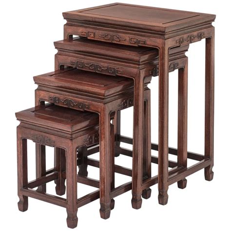 Rosewood Chinese Nesting Tables For Sale At 1stdibs