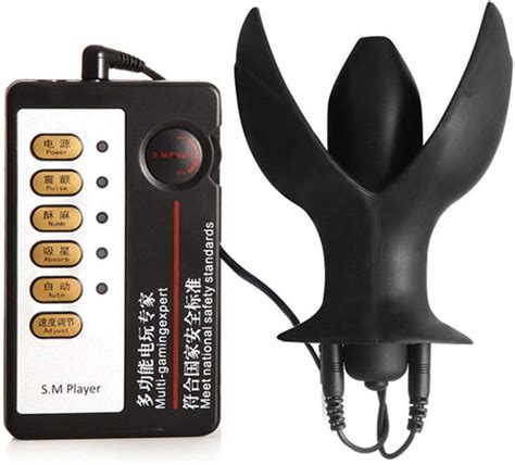 Delicastle Anal Plug Tail Remote Control Vibrating Anal Plug G Spot E Lectric Shock Pulse
