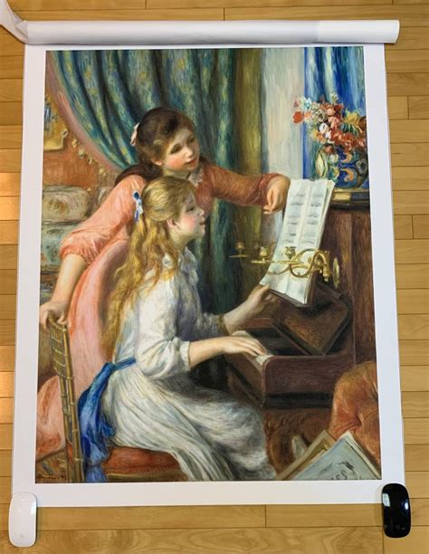 【超激安通販】 ヤフオク 複製画 ルノアール ピアノを弾く二人の少女 4206 大特価低価 Br