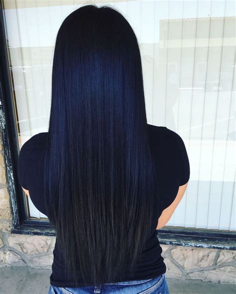 prefect black blue … gorgeous hair color dark blue hair long hair styles