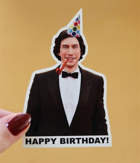 Adam Driver Happy Birthday Sticker Etsy