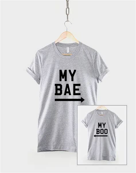 My Bae Andmy Boo Couples T Shirt Twin Pack Of 2 T Shirts Couple T Shirt