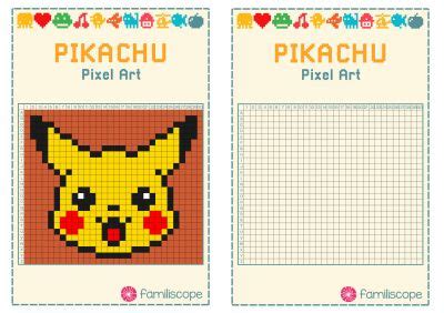 Dessin pixel vierge a imprimer les dessins et coloriage. Pixel Art Pikachu facile