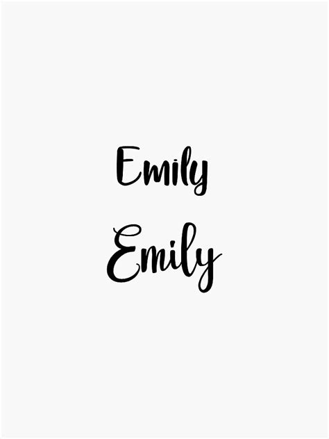 Emily Name Sticker Pack Sticker For Sale By Ameliazhengg Redbubble