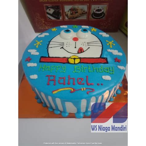 Doraemon Blackfores Cartoon Character Birthday Bread 18cm Shopee Malaysia