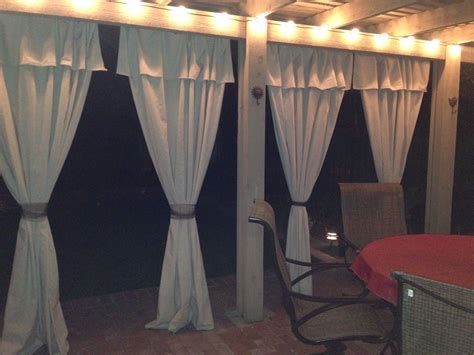 Love My New Patio Makeover With Painters Tarp Curtains Patio
