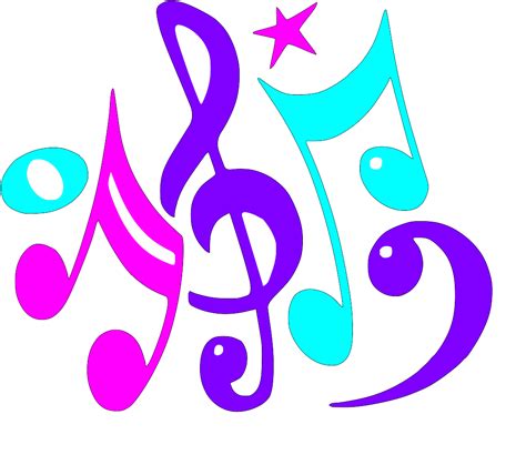 Colorful Music Notes Clipart