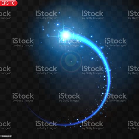 Vector Sparkling Falling Blue Star Stock Illustration Download Image