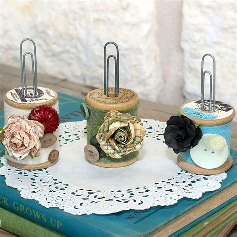 Make A Thread Spool Photo Holder With Buttons Wooden