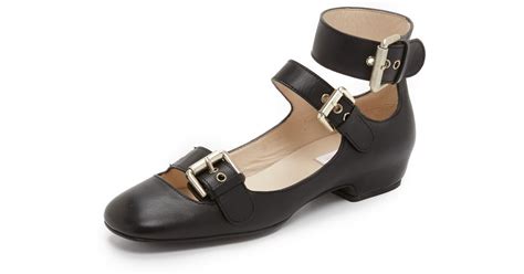 See By Chloé Polly Buckle Flats In Black Lyst