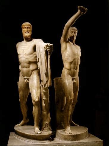 The Tyrannicides Sculptural Group Depicting The Athenians Harmodius