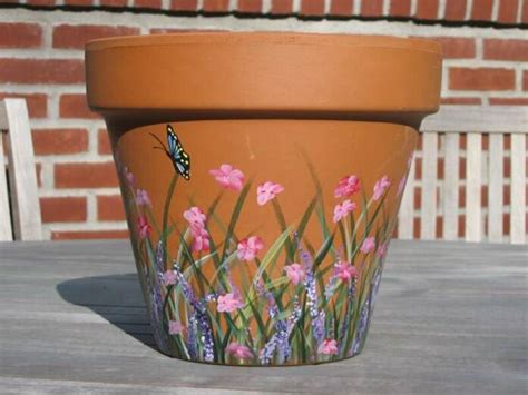 Handpainted By Nina Terra Cotta Pots In 2021 Decorated Flower Pots