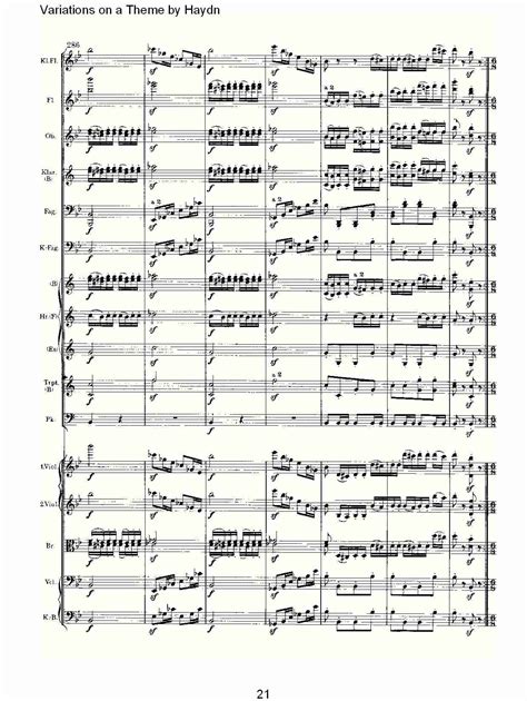 Variations On A Theme By Haydn 海顿主旋律变奏曲（五）总谱搜谱网