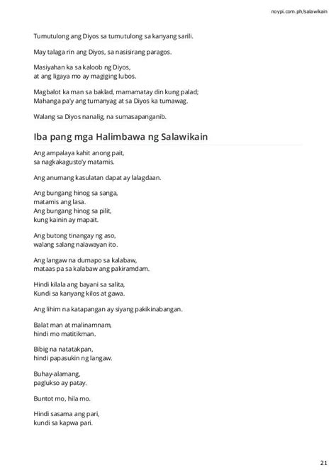 550 Mga Halimbawa Ng Salawikain O Filipino Proverbs